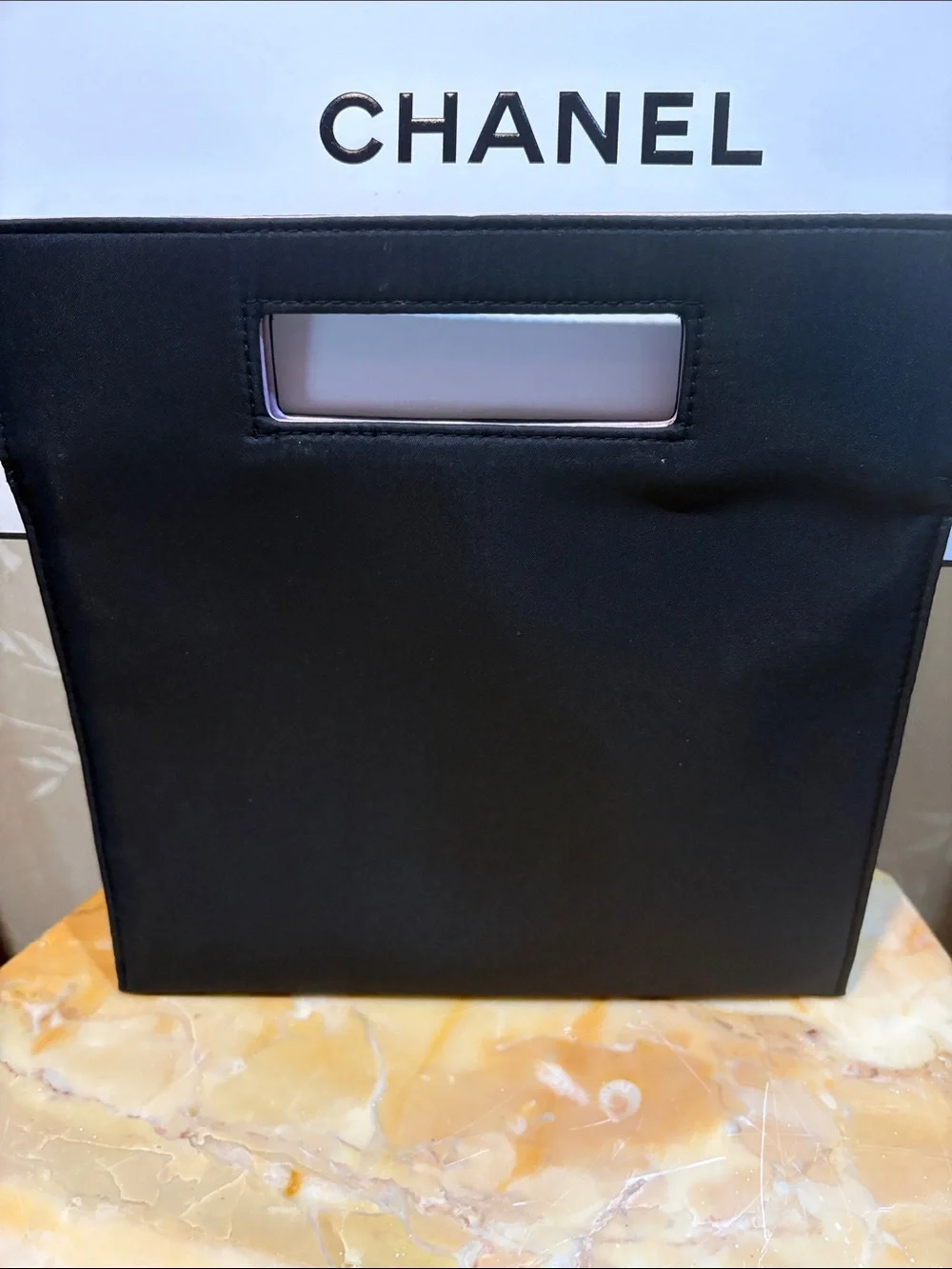 CHANEL Black CHANEL Beauté Square Cosmetic Tote